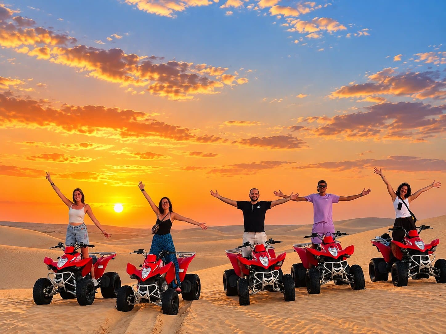 Session de quad de 30 minutes dans le desert autour du campement.