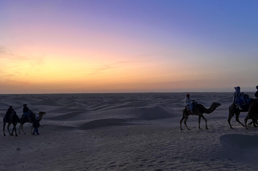 coucher de soleil desert tunisie excursion